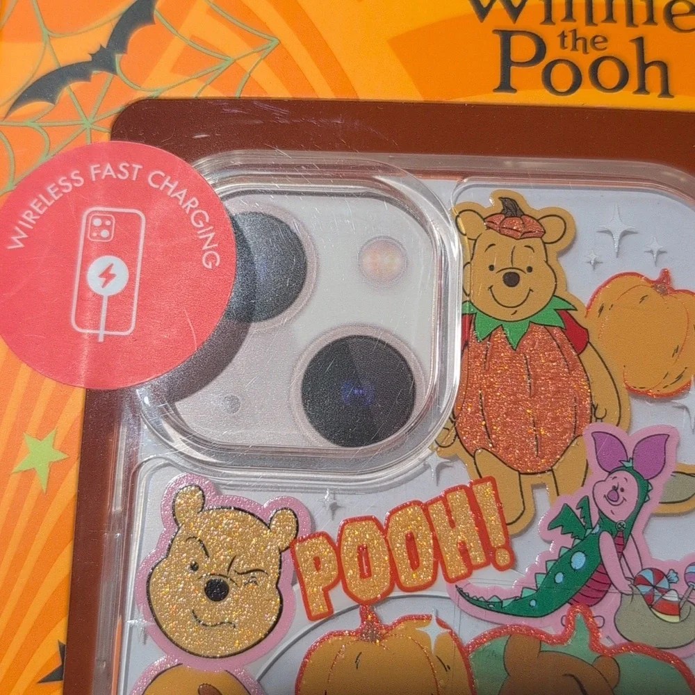 Disney Winnie the Pooh Halloween iPhone 13/14/15 Phone Case & Beaded Strap